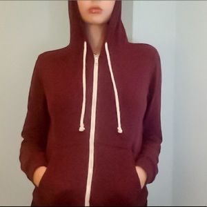 Comfortable Maroon Zip-Up Hoodie